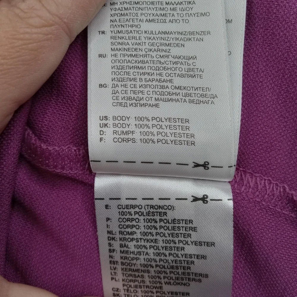 Adidas Golf Polo Shirt Mens Medium Purple Climalite‎ Performance Short Sleeve